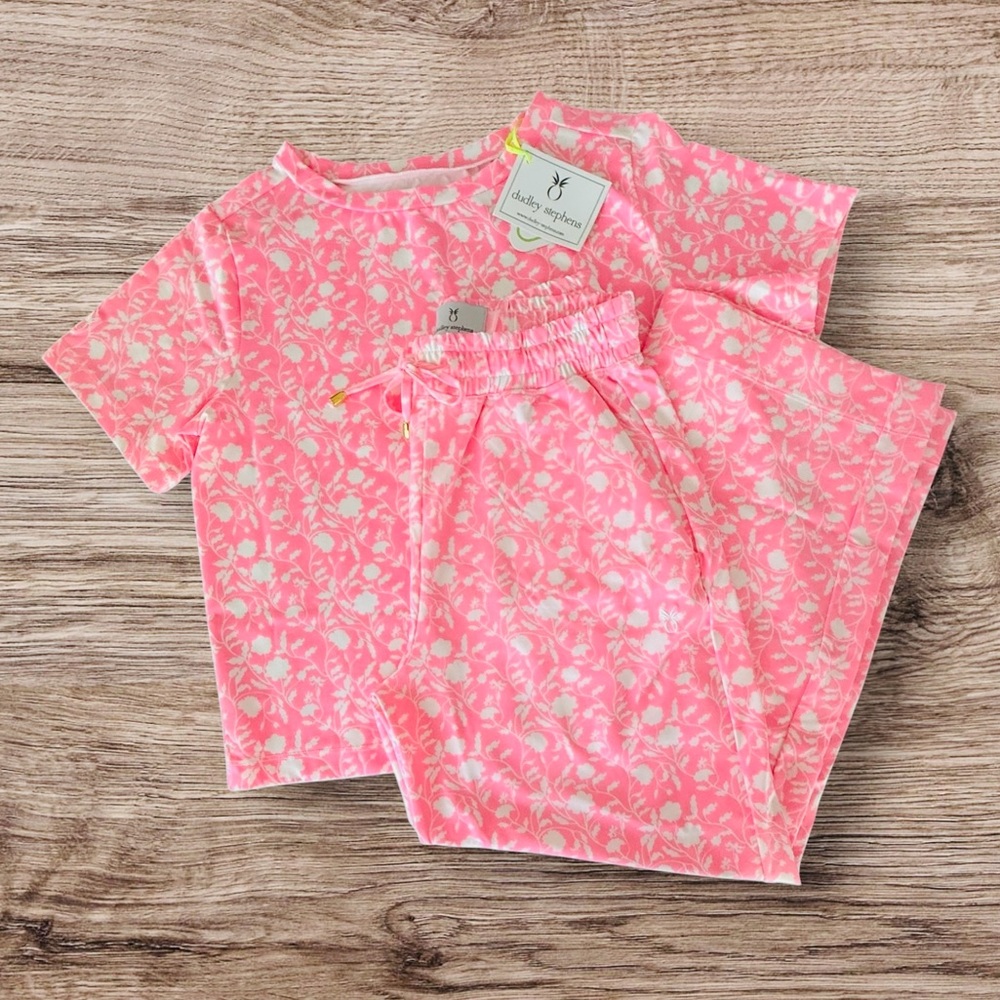 0724 Dudley Stephens Surfside Tee Palisades Pant Matching Set NWT